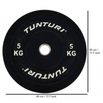 Диск бамперный черный TUNTURI 5 кг