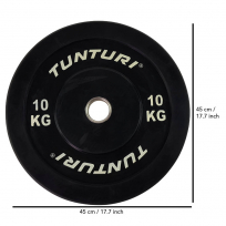Диск бамперный черный TUNTURI 10 кг