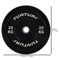Диск бамперный черный TUNTURI 20 кг