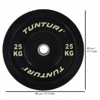 Диск бамперный черный TUNTURI 25 кг